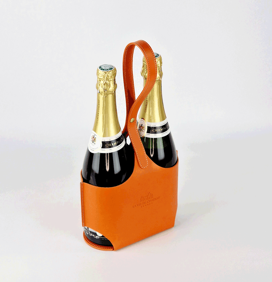 Flaschenträger „Porte 2 Bouteilles rigide – Champagne“ – La Vie de Château