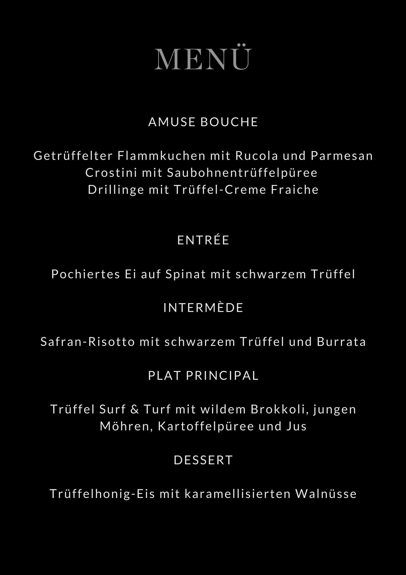 SCHWARZES GOLD - TRÜFFEL FINE DINING NIGHT