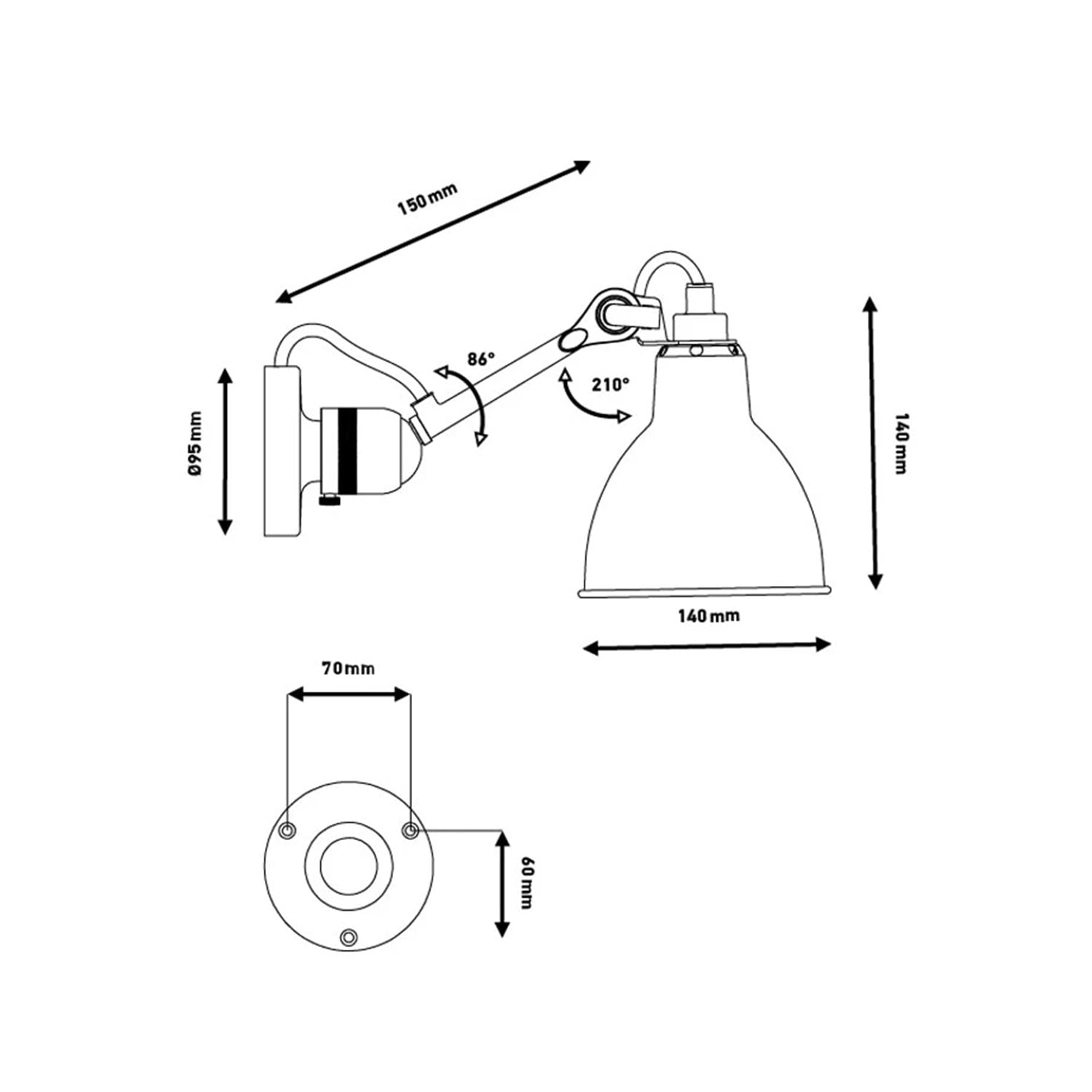 DCW, Wandleuchte Gras No. 304
