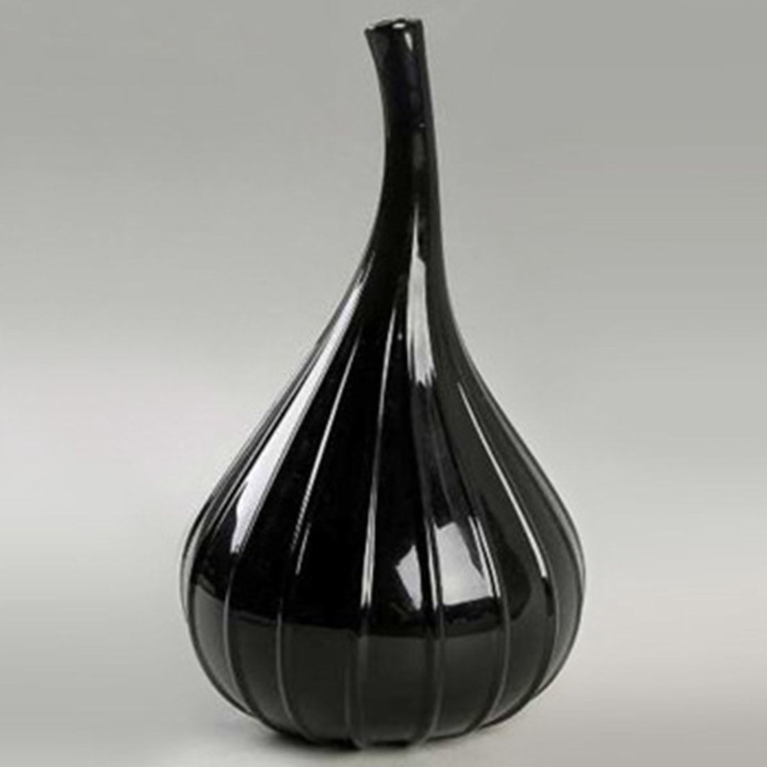 SALVIATI, Vase Drops schwarz medium