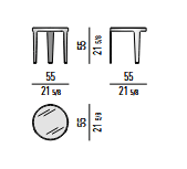 MINOTTI, Beistelltisch Grant hoch