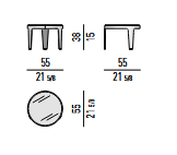 MINOTTI, Beistelltisch Grant niedrig