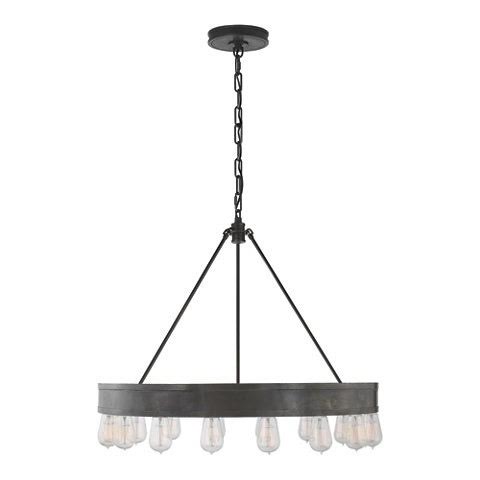 RALPH LAUREN LIGHTING ,Roark 30'' Modular Ring Chandelier in Aged Iron