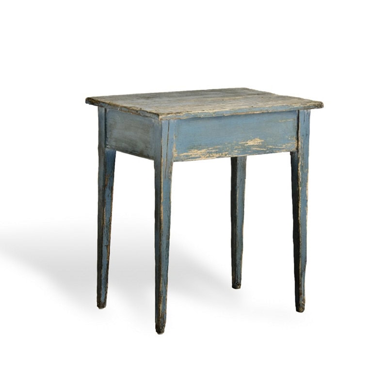 RALPH LAUREN HOME, Side Table With Blue Paint