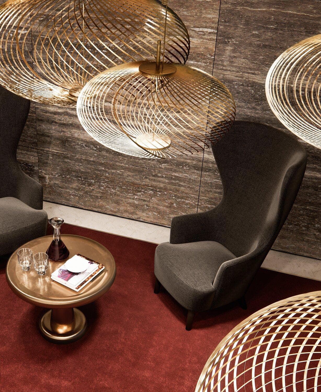 TOM DIXON, Pendelleuchte Spring Messing